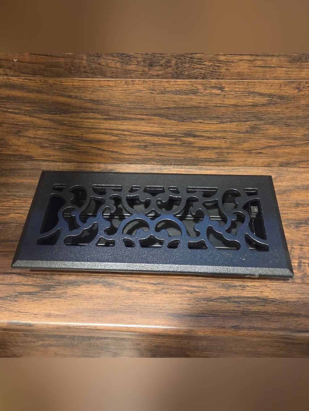 Allen + Roth 4-in x 10-in Maximum airflow Steel Matte Black Floor Register